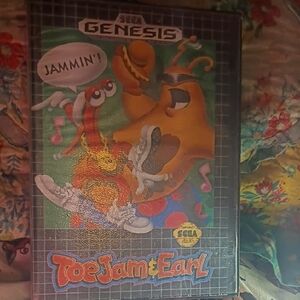 ToeJam & Earl Sega Genesis Game - Colorful Cover Art